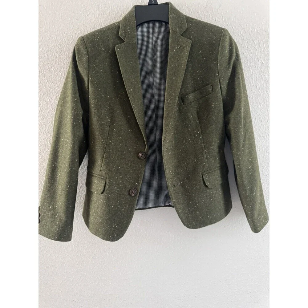 Class Club big Boys Blazer wool jacket blazer size L 10/12 Dillards olive